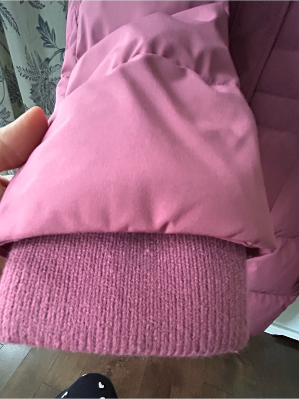 Lands’ End Hooded Winter Puffer Coat | Women’s Medium | Dusty Rose - Picture 6 of 6